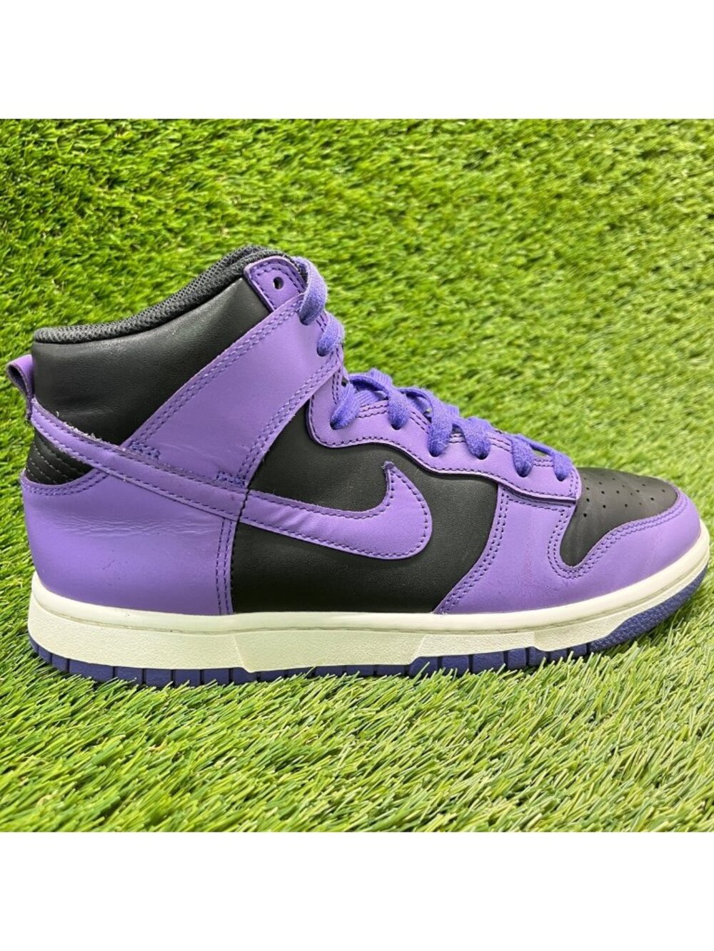 Nike Dunk High Mens Size 8 Psychic Purple Black Athletic Leather Shoes Sneakers